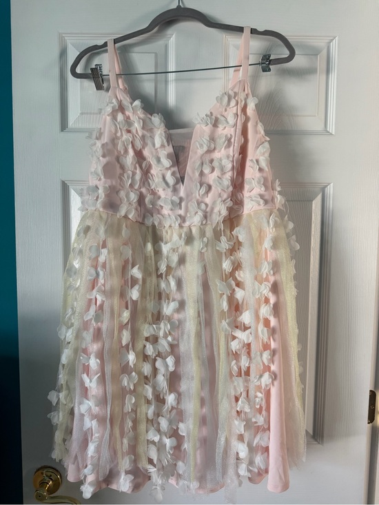 torrid Dresses & Skirts - torrid Pale Pink & Cream butterfly Appliqué Party Dress